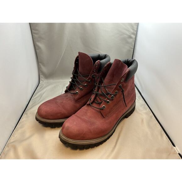 Timberland 6608 A6" Men's Classic Boot - Red, Size US 13M - Picture 1 of 8